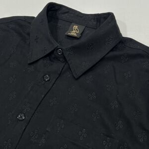 OVO Octobers Very Own Men Drake Owl‎ Button Logo Print Short Sleeve Shirt Medium